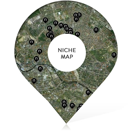 niche art and architecture map